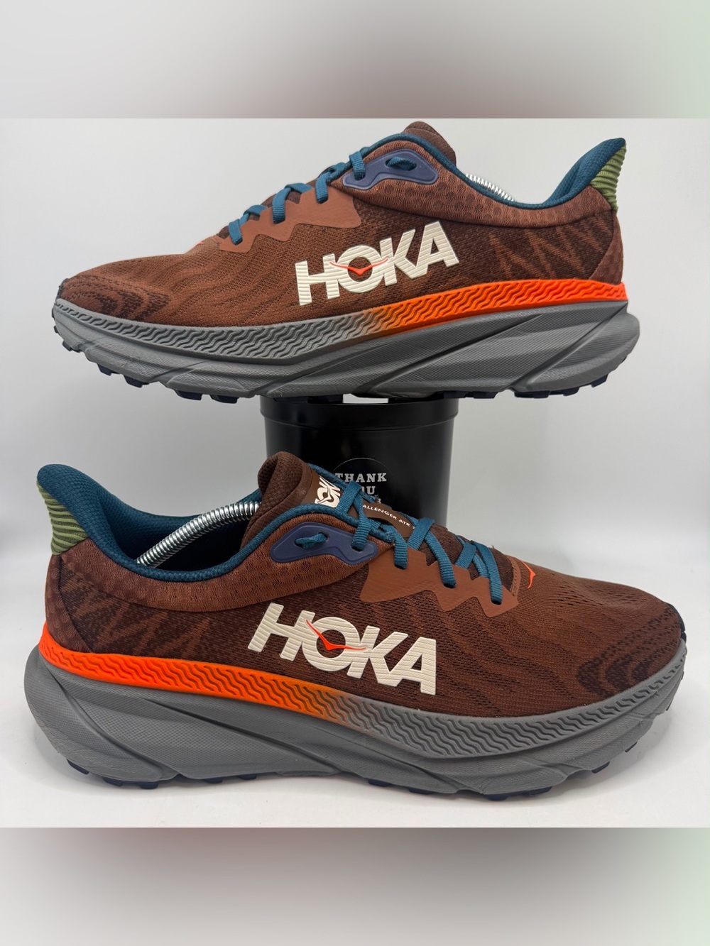 Hoka Challenger ATR 7 Trail Running Shoes Brown Orange Men’s 12.5D